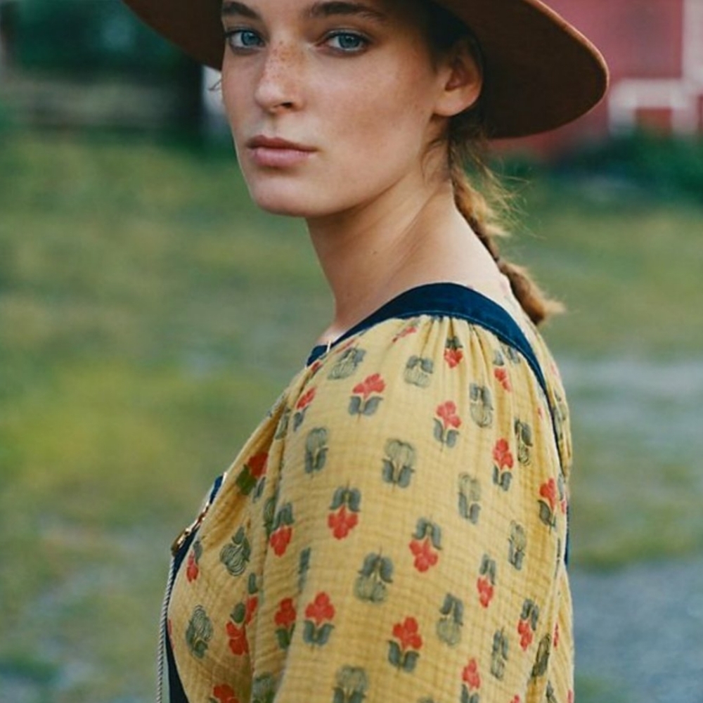 New Anthropologie Elizabeth Peasant Blouse